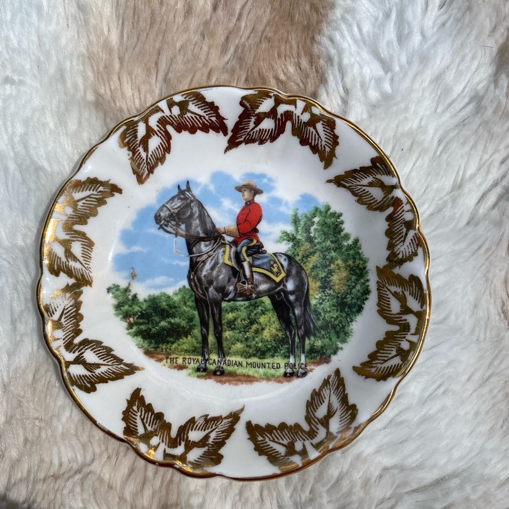 Mini Saucer ROYAL WINDSOR Fine Bone China England Canadian Mounted Police